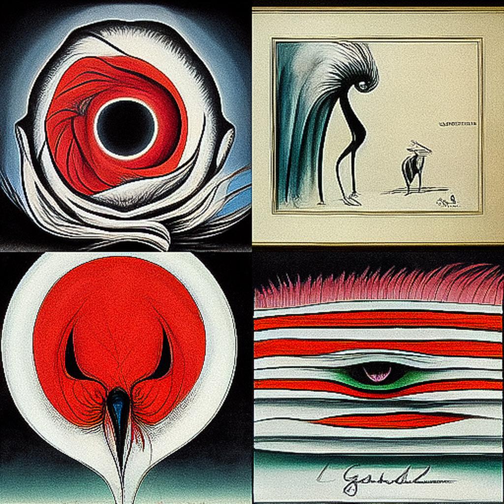 Gerald Scarfe style, Midjourney V3, render 1 of 4