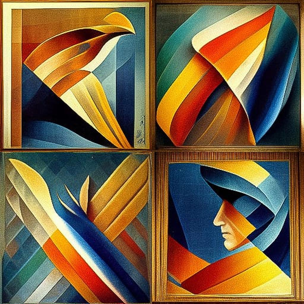 Giacomo Balla style, Midjourney V3, render 1 of 4