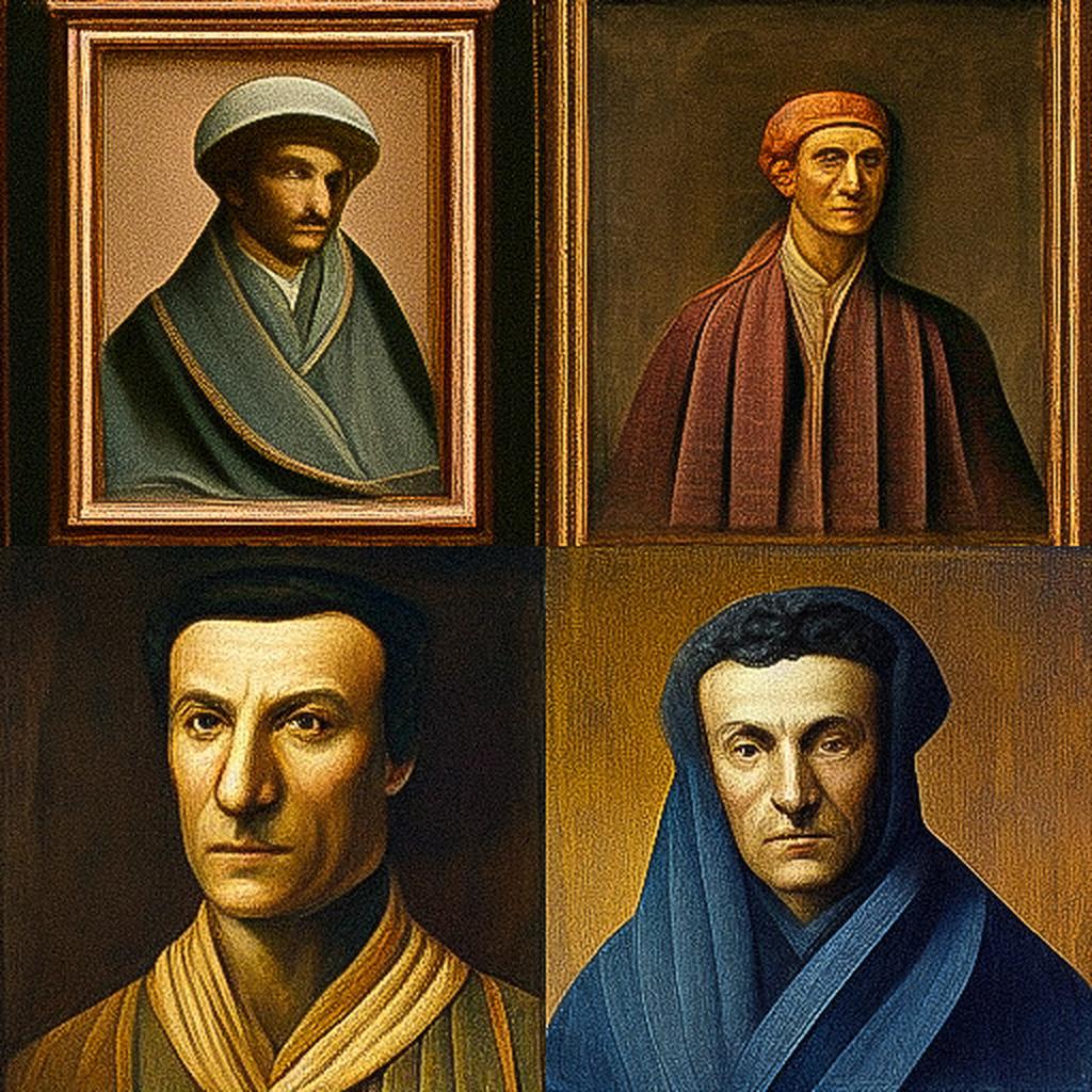Giovanni Bellini style, Midjourney V3, render 1 of 4