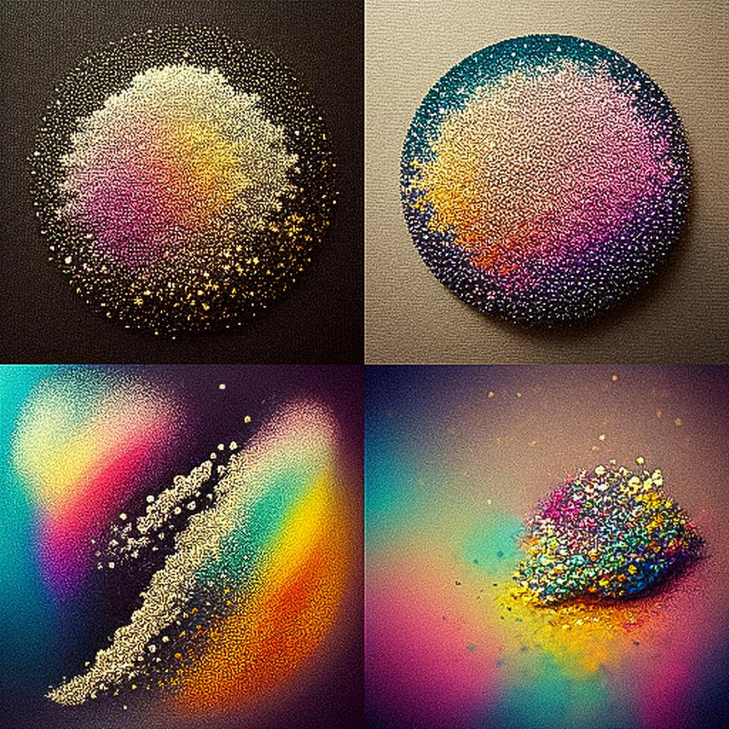 Glitter drawing style, Midjourney V3, render 1 of 4