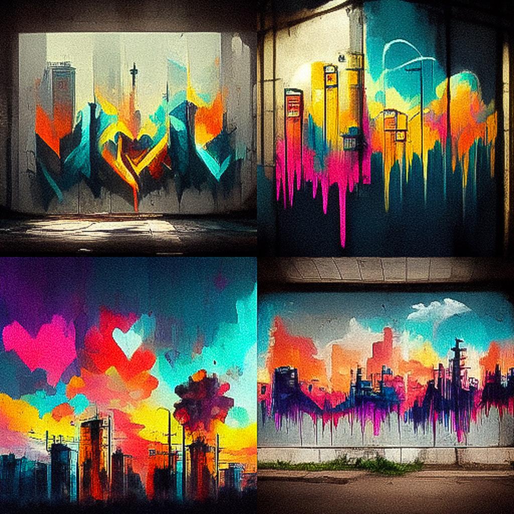Graffiti style, Midjourney V3, render 1 of 4