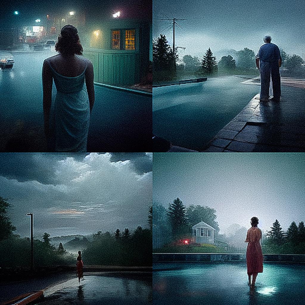 Gregory Crewdson style, Midjourney V3, render 1 of 4