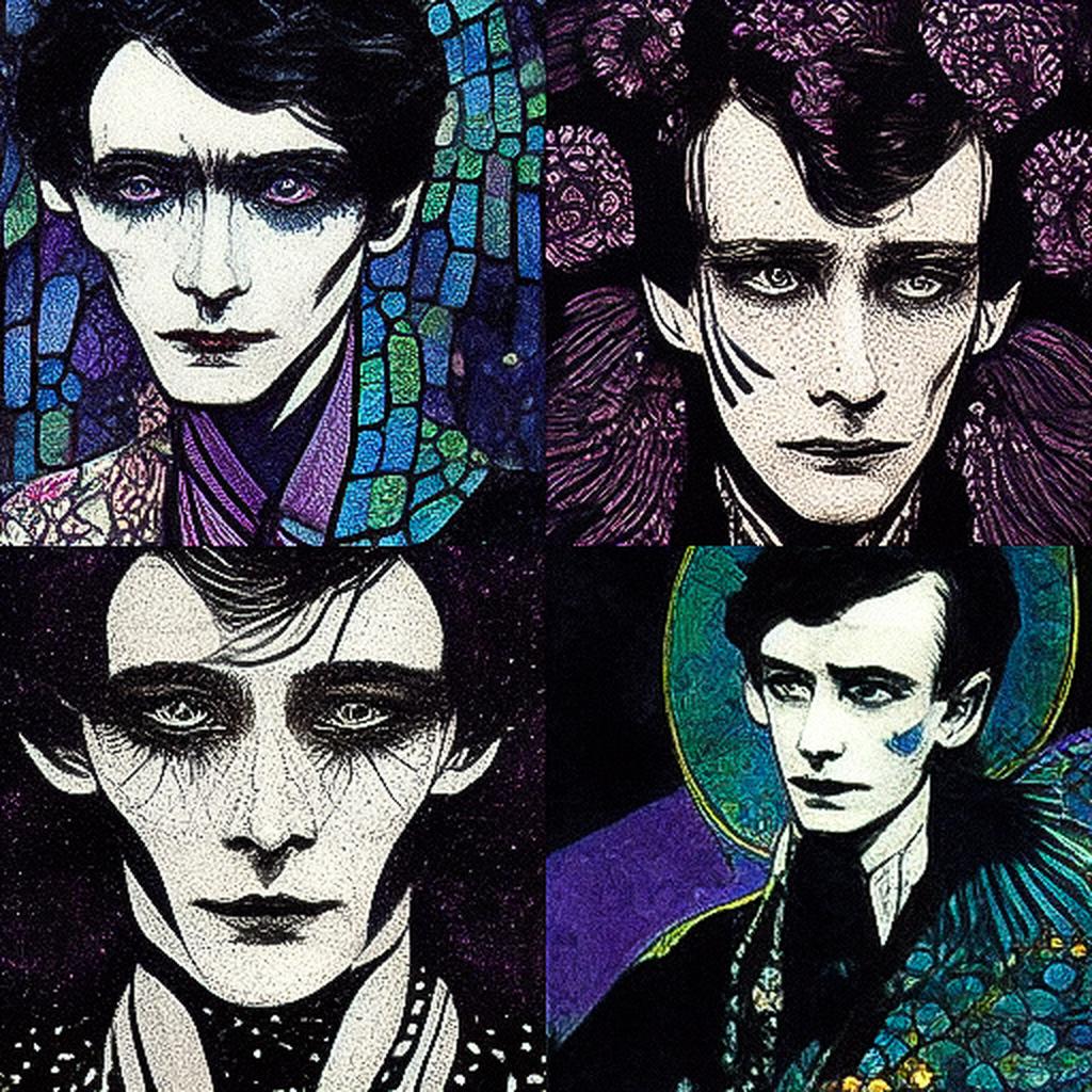 Harry Clarke style, Midjourney V3, render 1 of 4