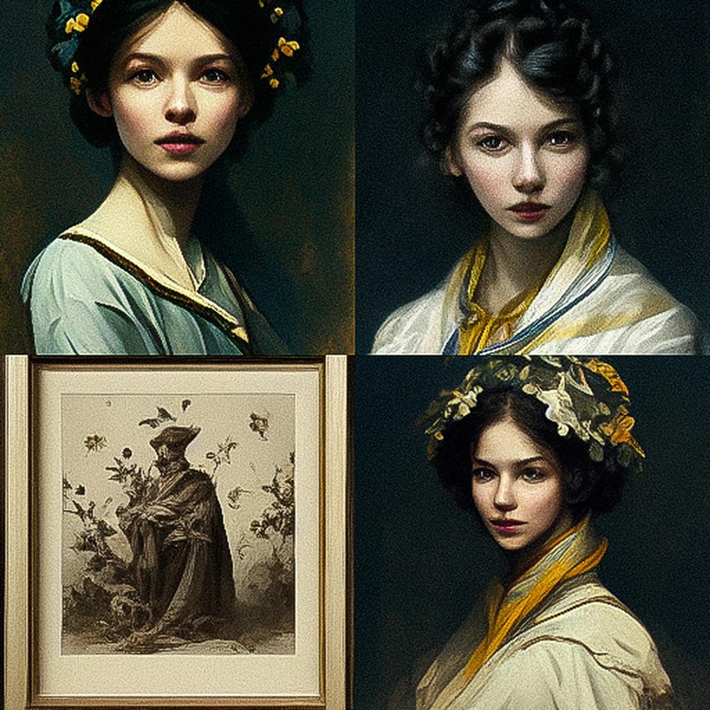 Hendrick Goltzius style, Midjourney V3, render 1 of 4