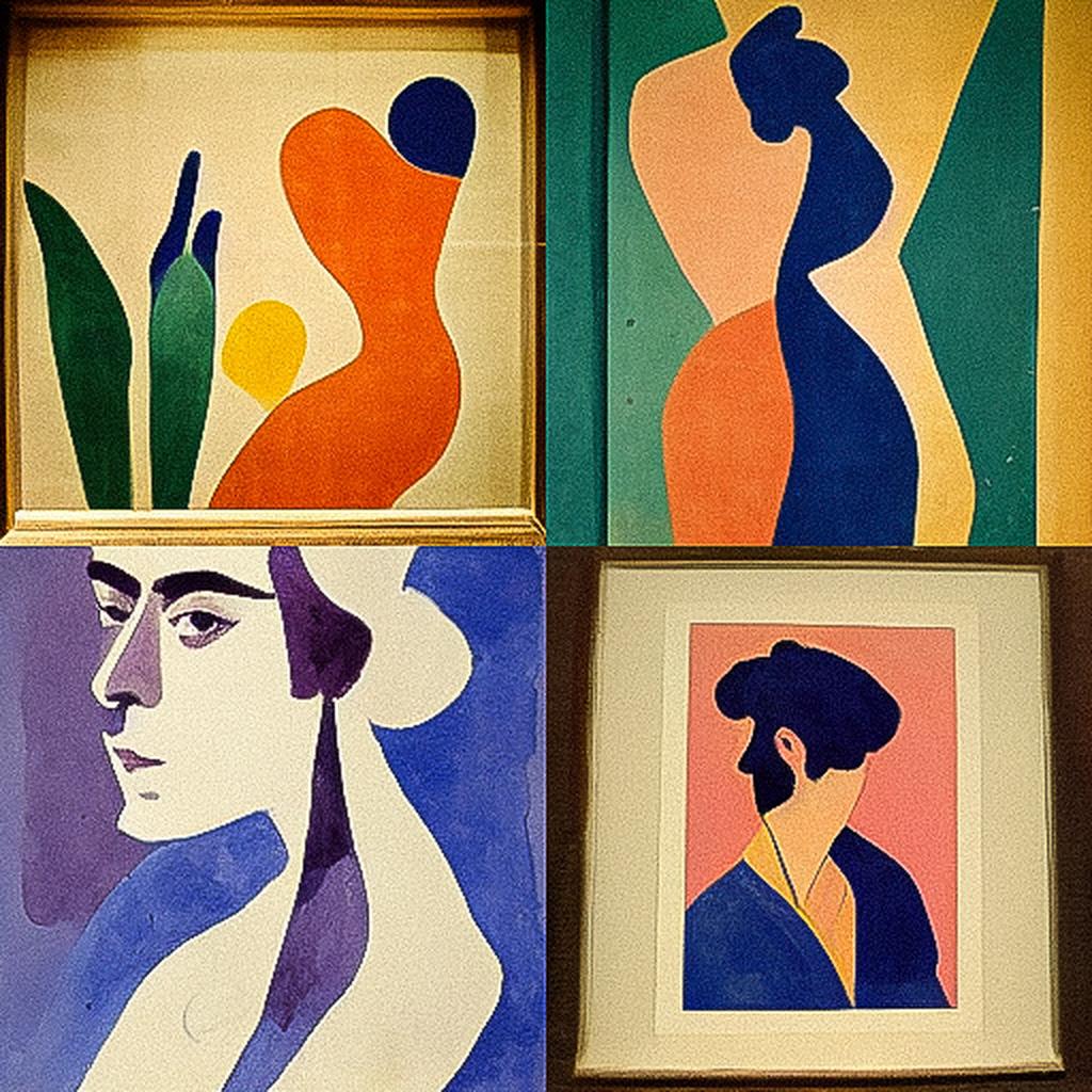 Henri Matisse style, Midjourney V3, render 1 of 4