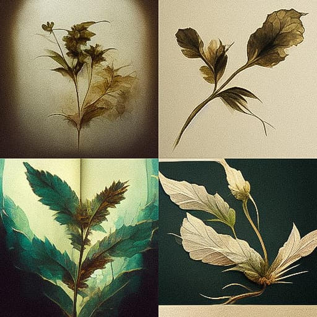 Herbarium style, Midjourney V3, render 1 of 4