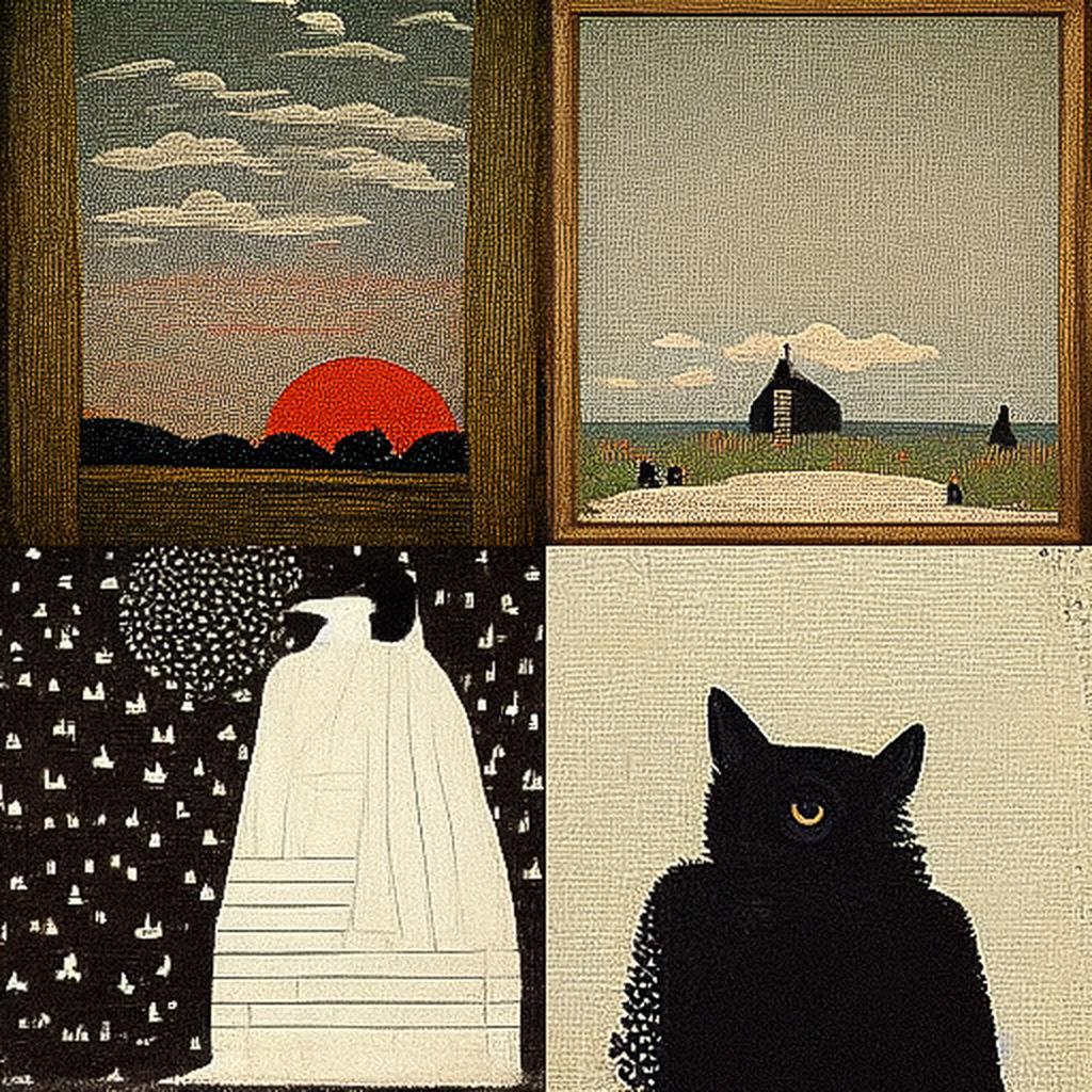 Horace Pippin style, Midjourney V3, render 1 of 4