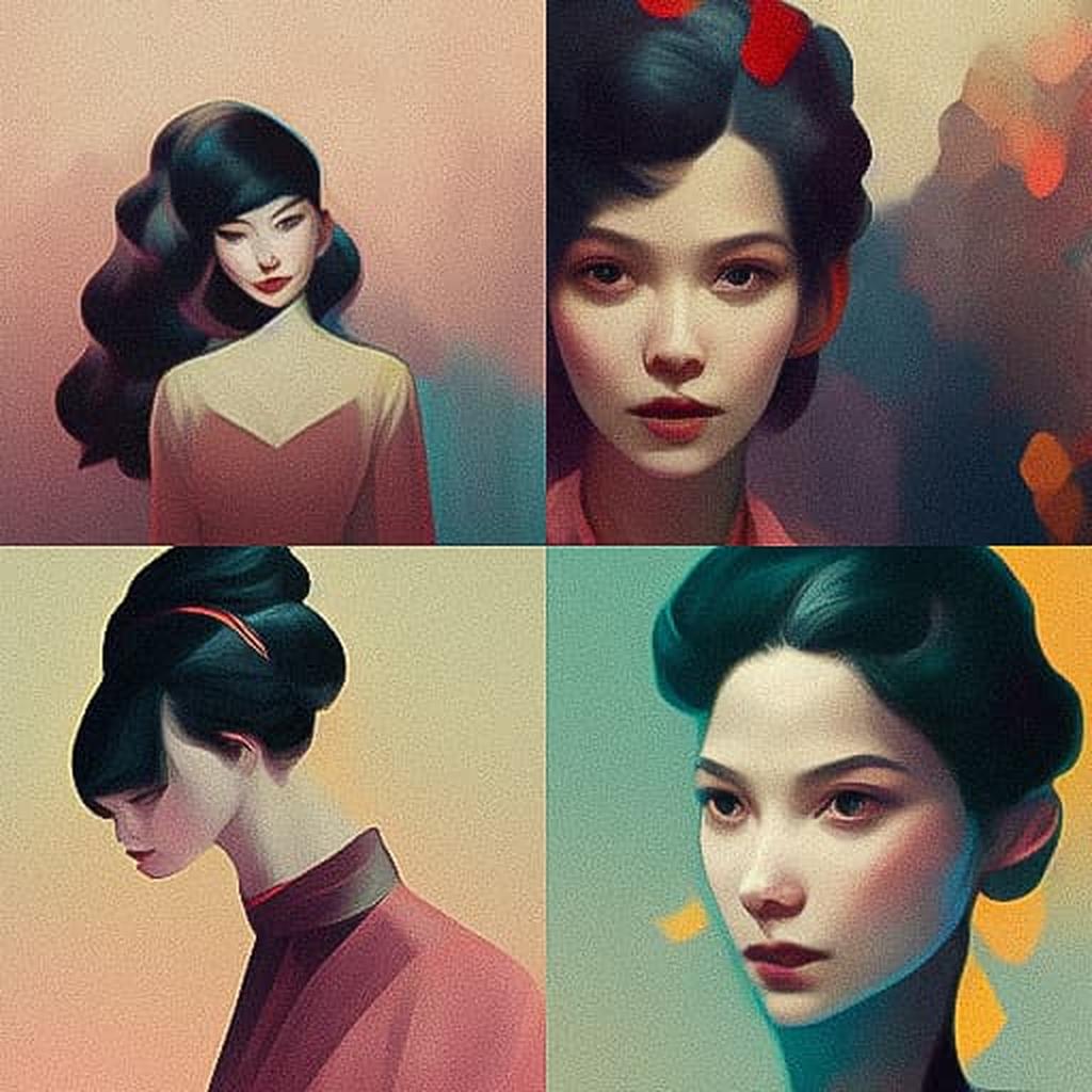 Hsiao Ron Cheng style, Midjourney V3, render 1 of 4