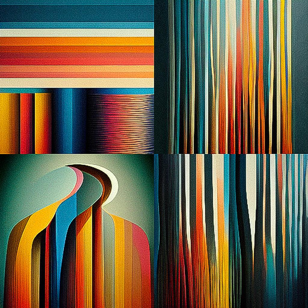 Ian Davenport style, Midjourney V3, render 1 of 4