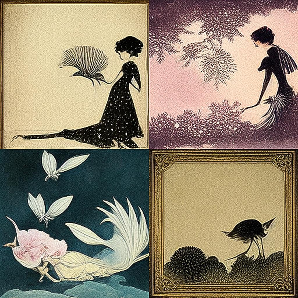 Ida Rentoul Outhwaite style, Midjourney V3, render 1 of 4