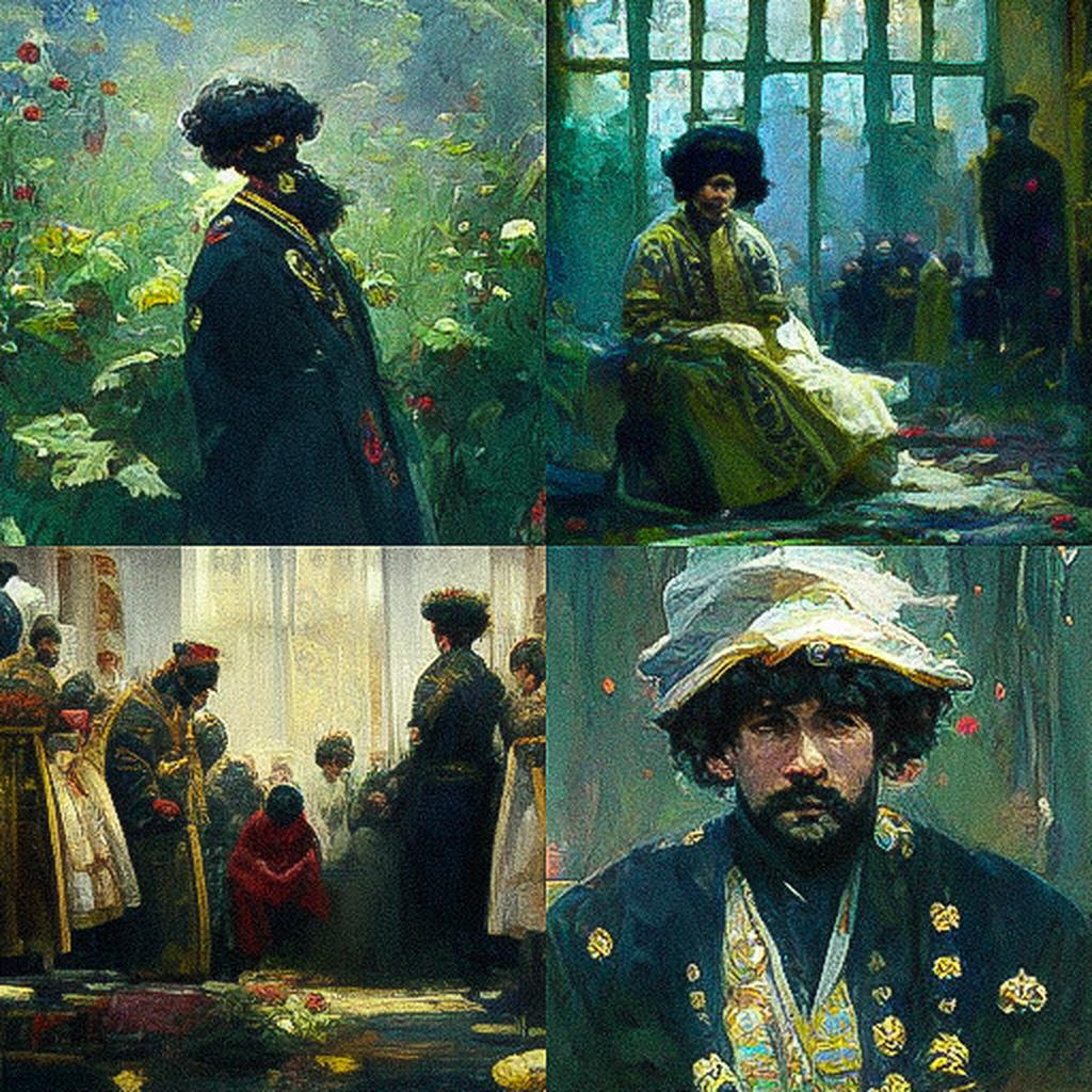 Ilya Repin style, Midjourney V3, render 1 of 4