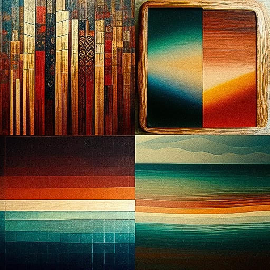 Inlay style, Midjourney V3, render 1 of 4