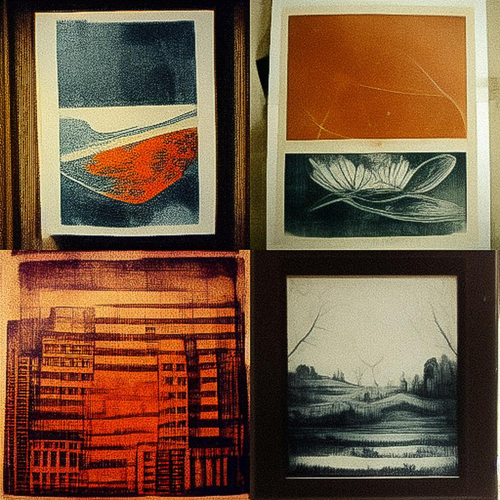 Intaglio print style, Midjourney V3, render 1 of 4