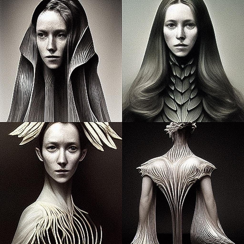 Iris van Herpen style, Midjourney V3, render 1 of 4