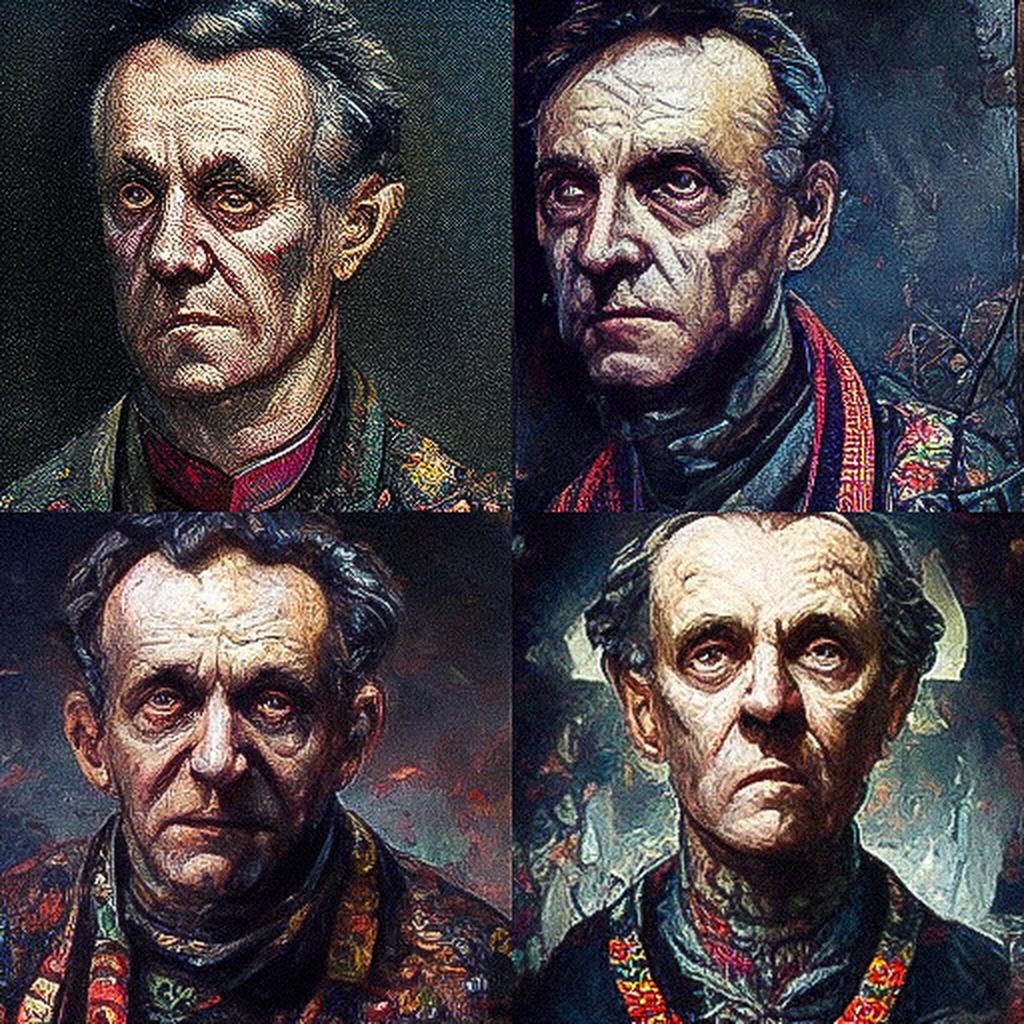 Ivan Albright style, Midjourney V3, render 1 of 4