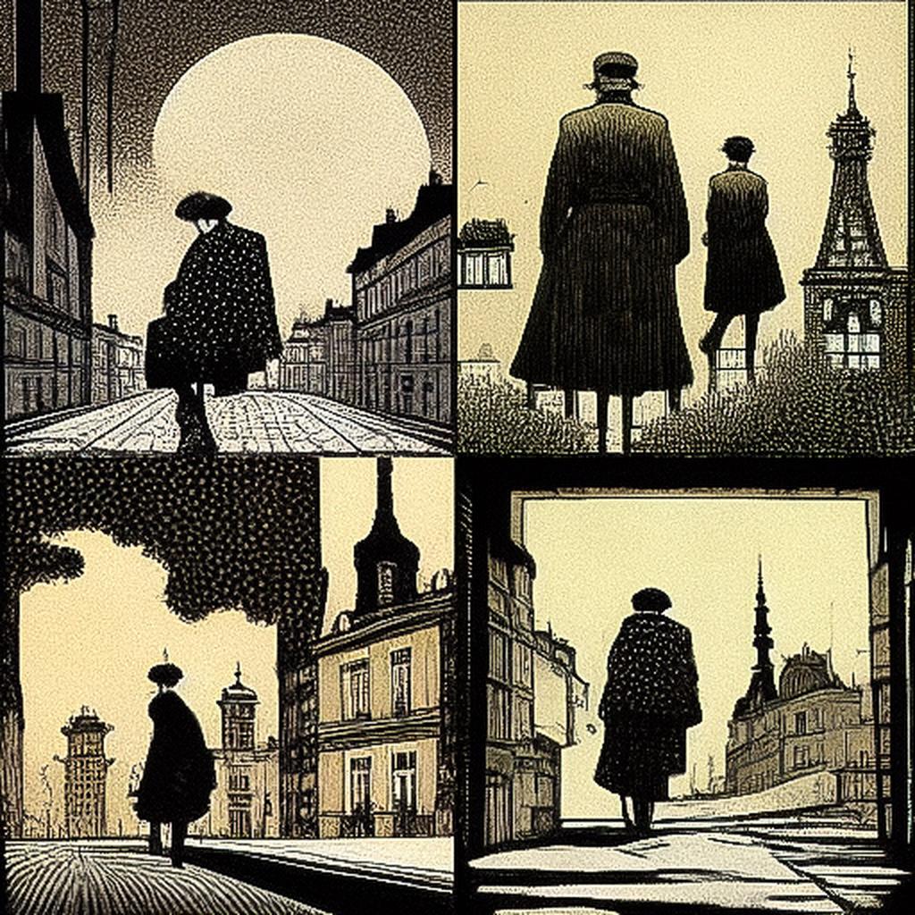 Jacques Tardi style, Midjourney V3, render 1 of 4