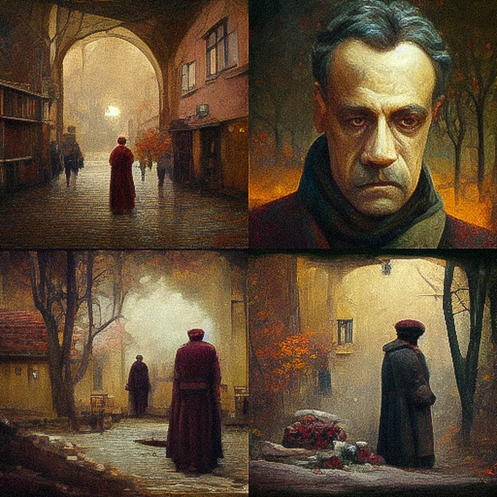 Jakub Schikaneder style, Midjourney V3, render 1 of 4