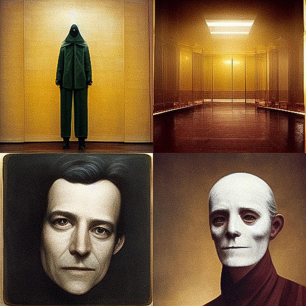 James Lee Byars style, Midjourney V3, render 1 of 4