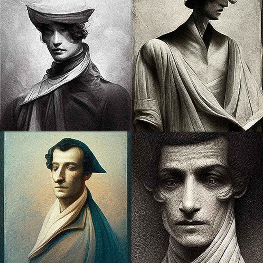 James Pradier style, Midjourney V3, render 1 of 4