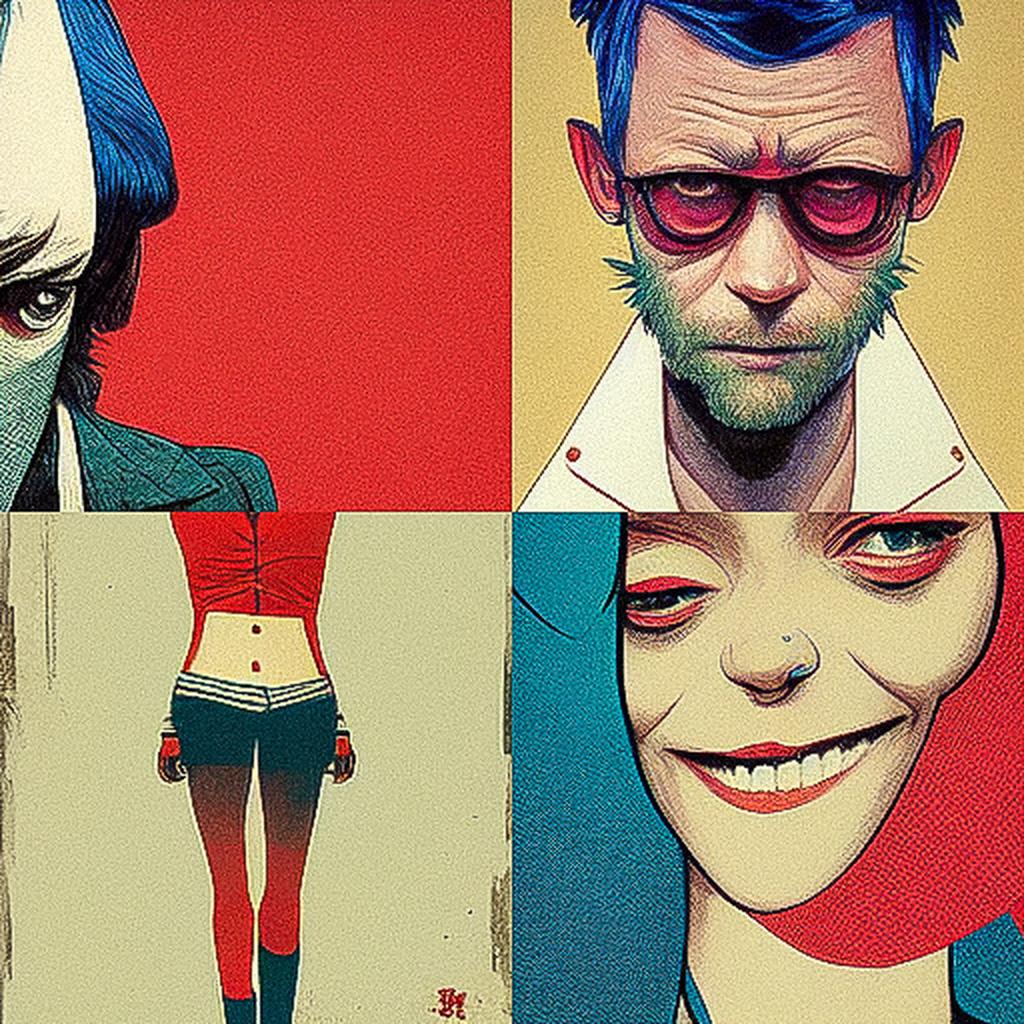 Jamie Hewlett style, Midjourney V3, render 1 of 4