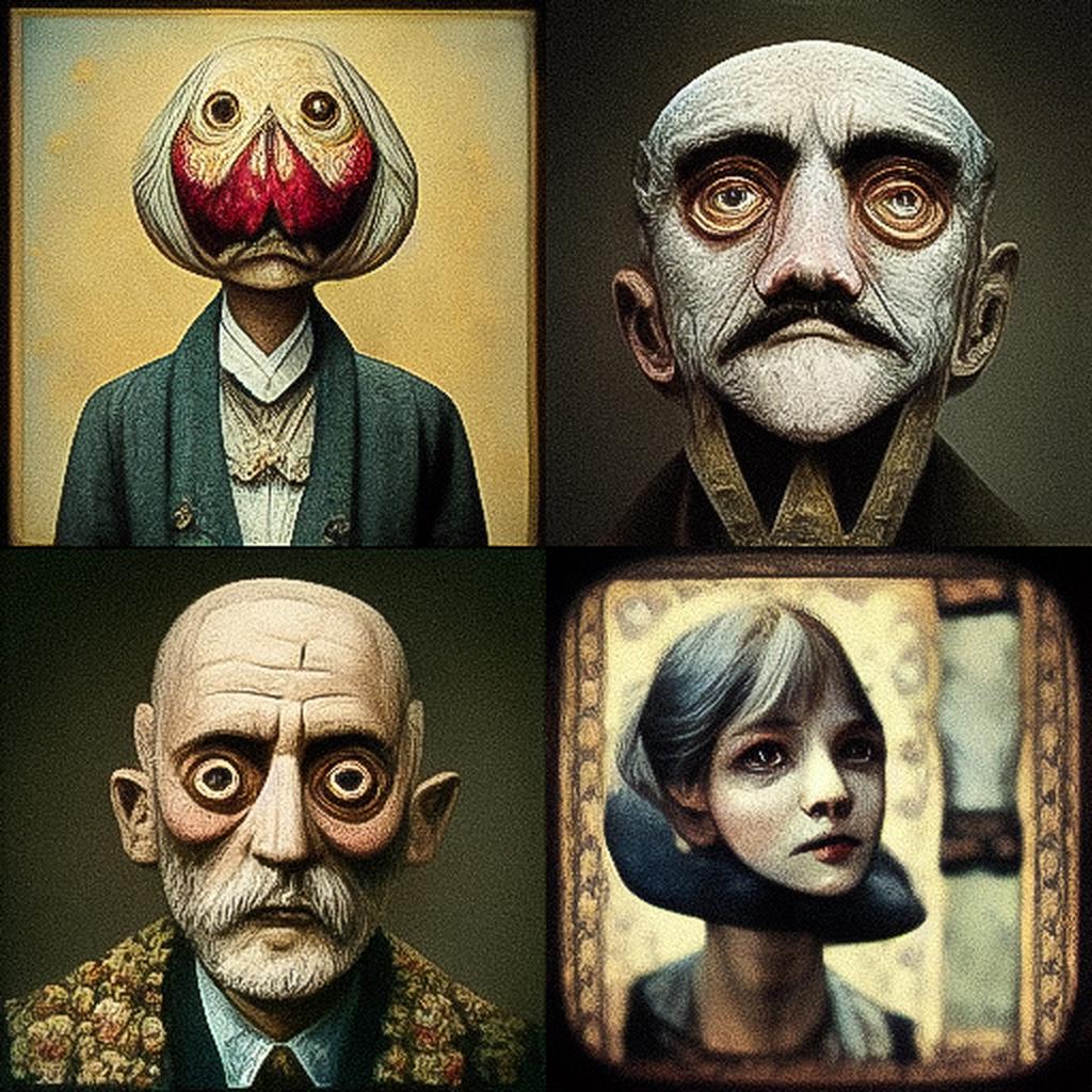 Jan Svankmajer style, Midjourney V3, render 1 of 4