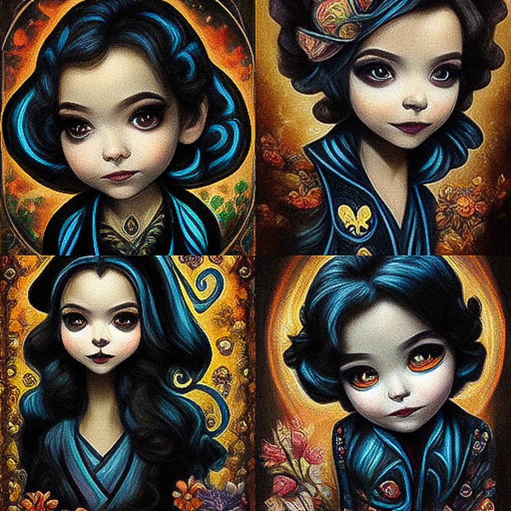 Jasmine Becket-Griffith style, Midjourney V3, render 1 of 4