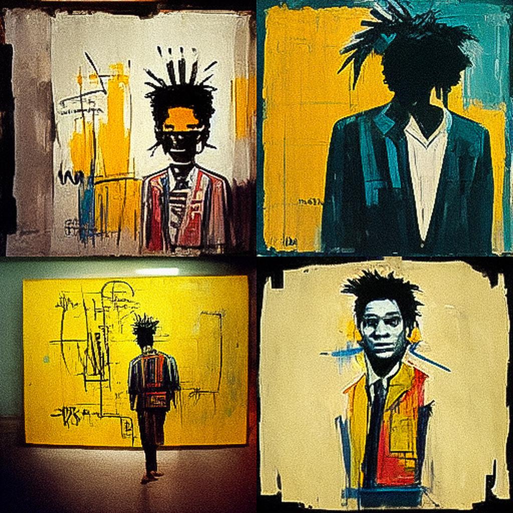 Jean-Michel Basquiat style, Midjourney V3, render 1 of 4