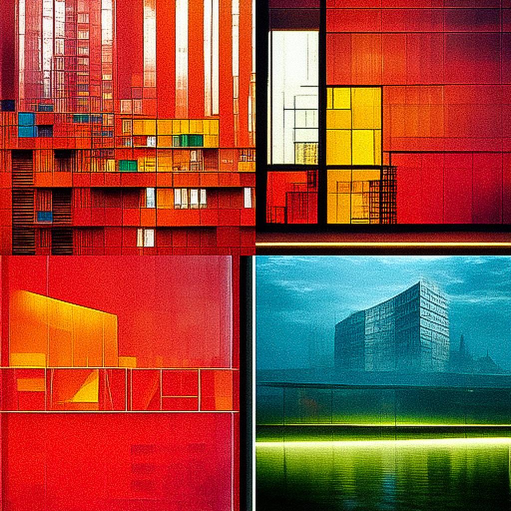 Jean Nouvel style, Midjourney V3, render 1 of 4