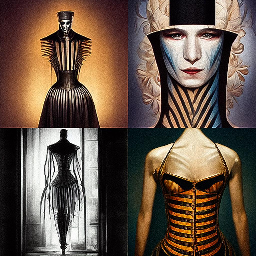 Jean Paul Gaultier style, Midjourney V3, render 1 of 4