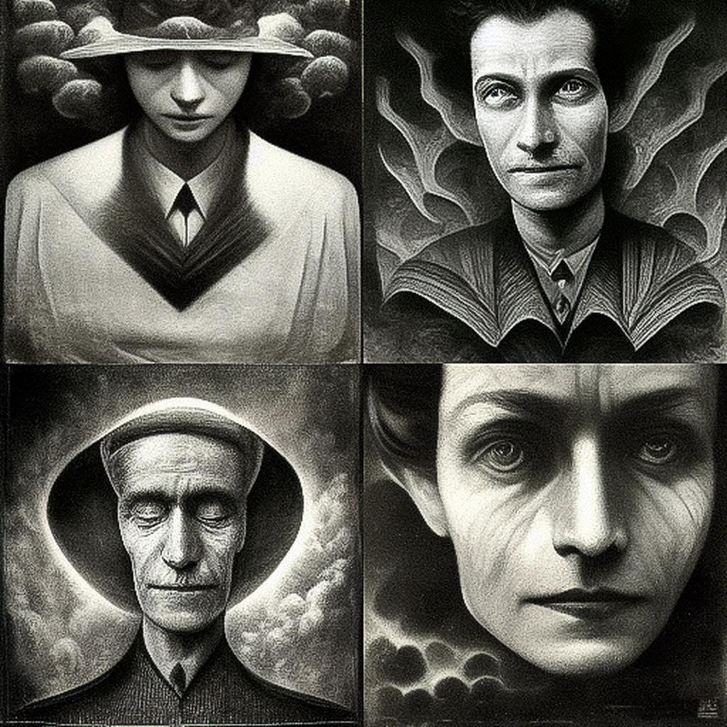 Jerry Uelsmann style, Midjourney V3, render 1 of 4