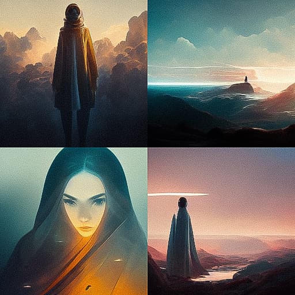 Jessica Rossier style, Midjourney V3, render 1 of 4