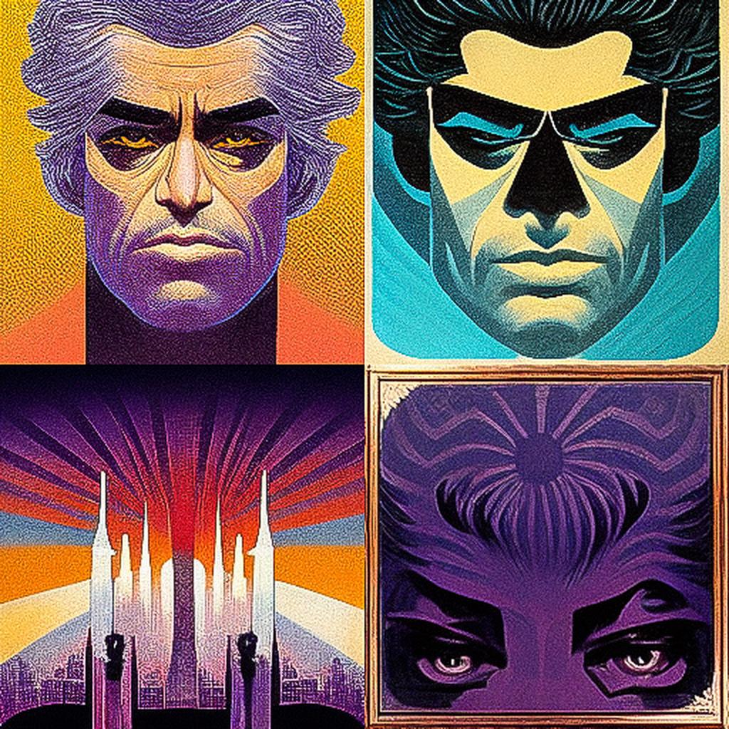 Jim Steranko style, Midjourney V3, render 1 of 4