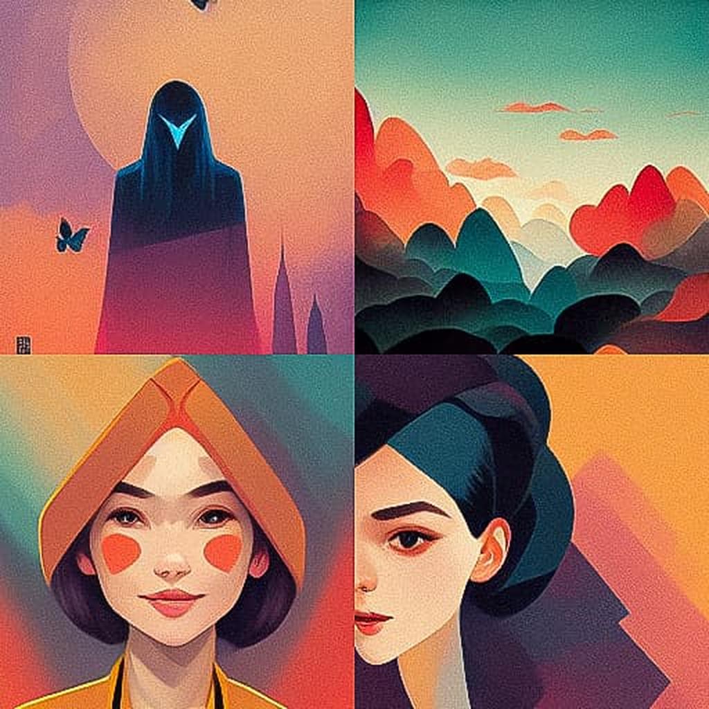 Joey Chou style, Midjourney V3, render 1 of 4