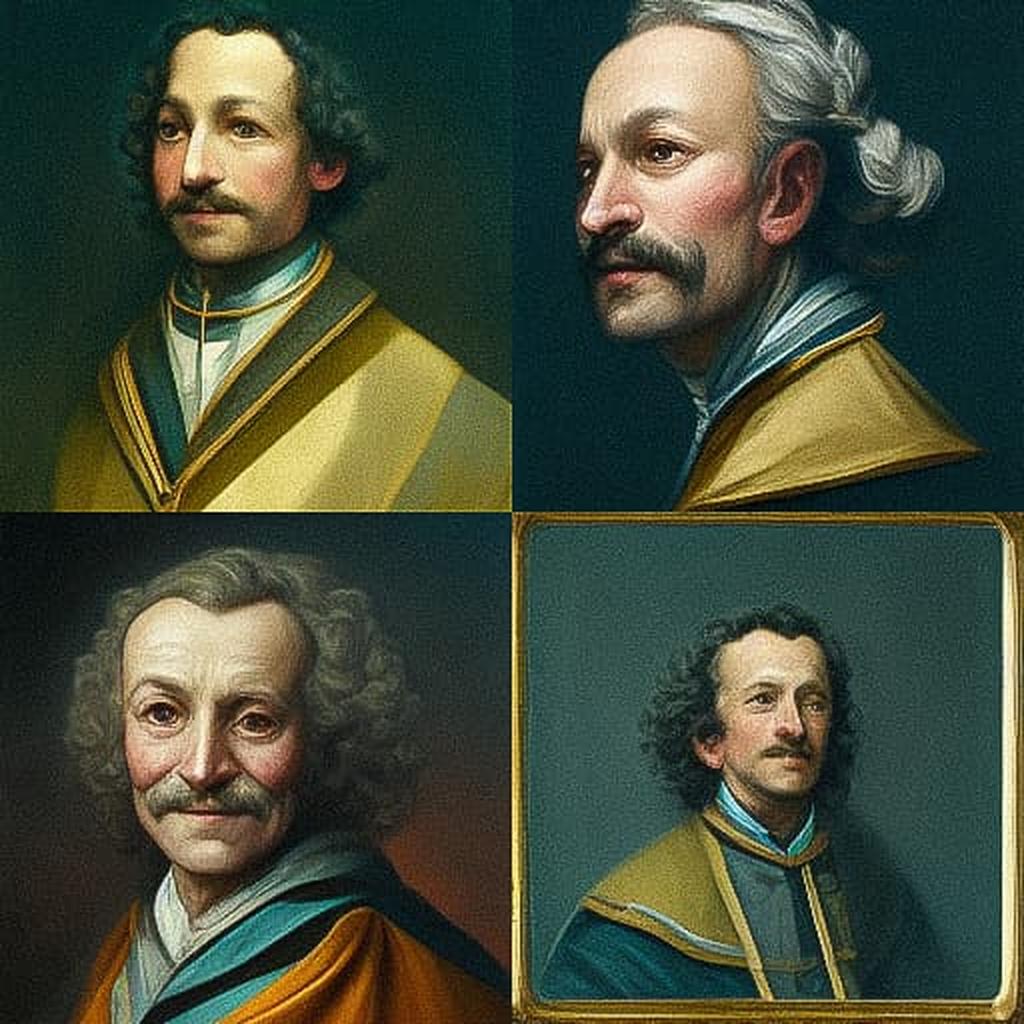 Johannes Cornelisz Verspronck style, Midjourney V3, render 1 of 4