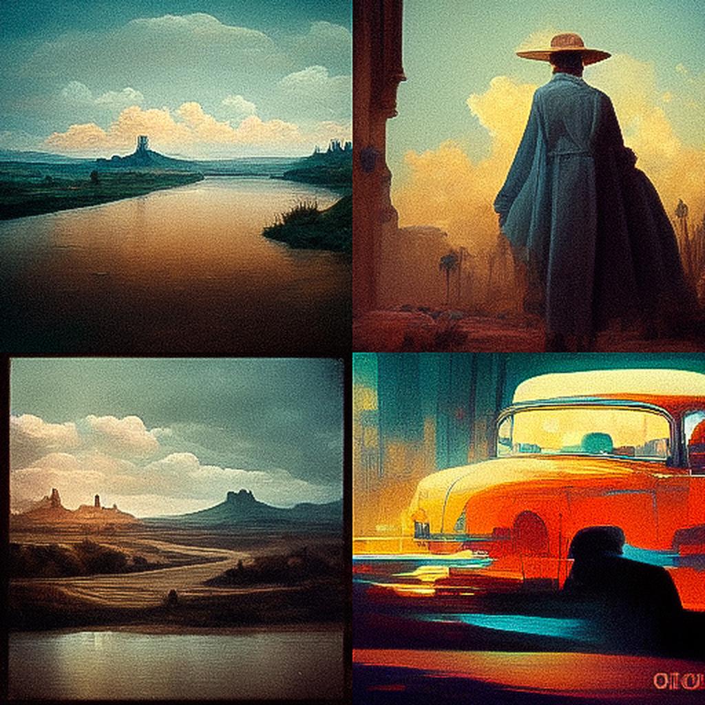 John Ford style, Midjourney V3, render 1 of 4