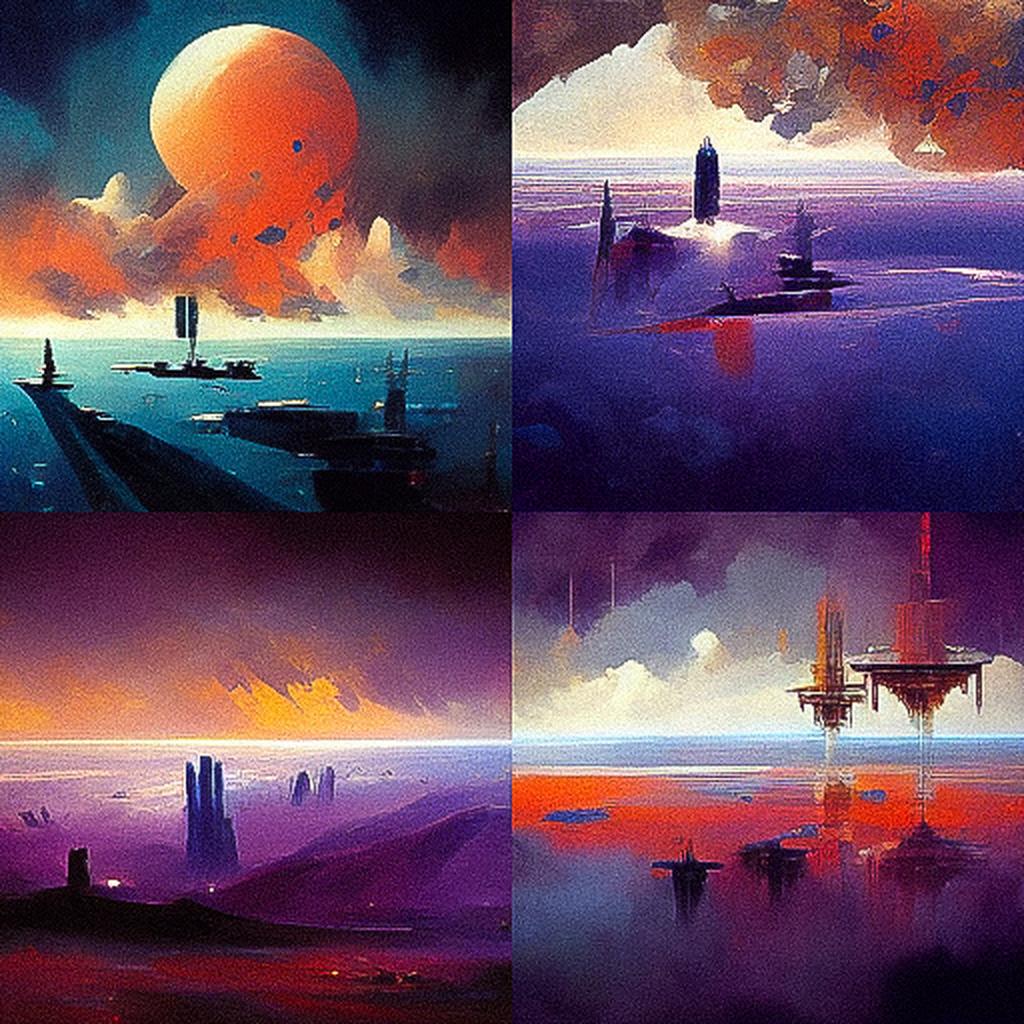 John Harris style, Midjourney V3, render 1 of 4
