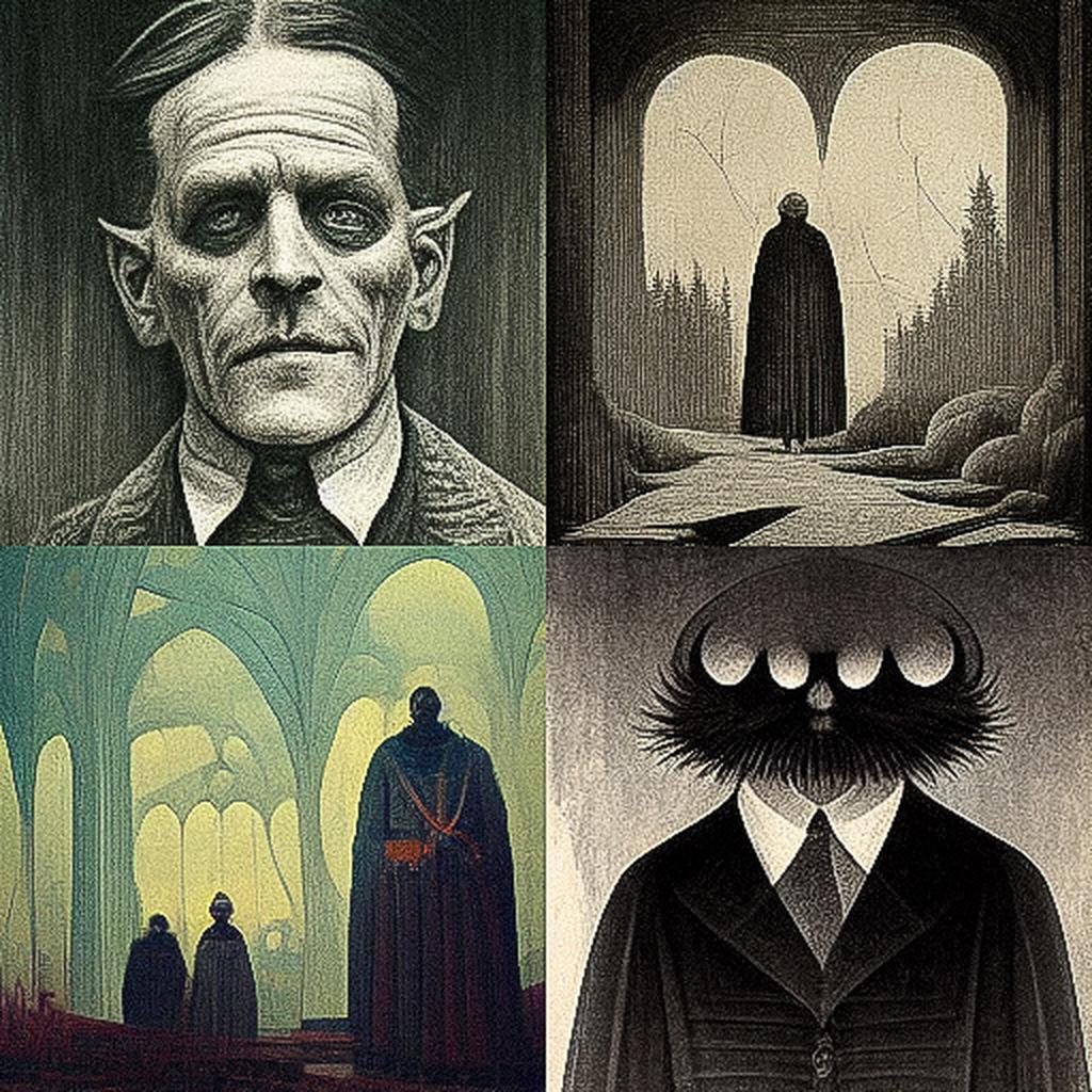 John Kenn Mortensen style, Midjourney V3, render 1 of 4