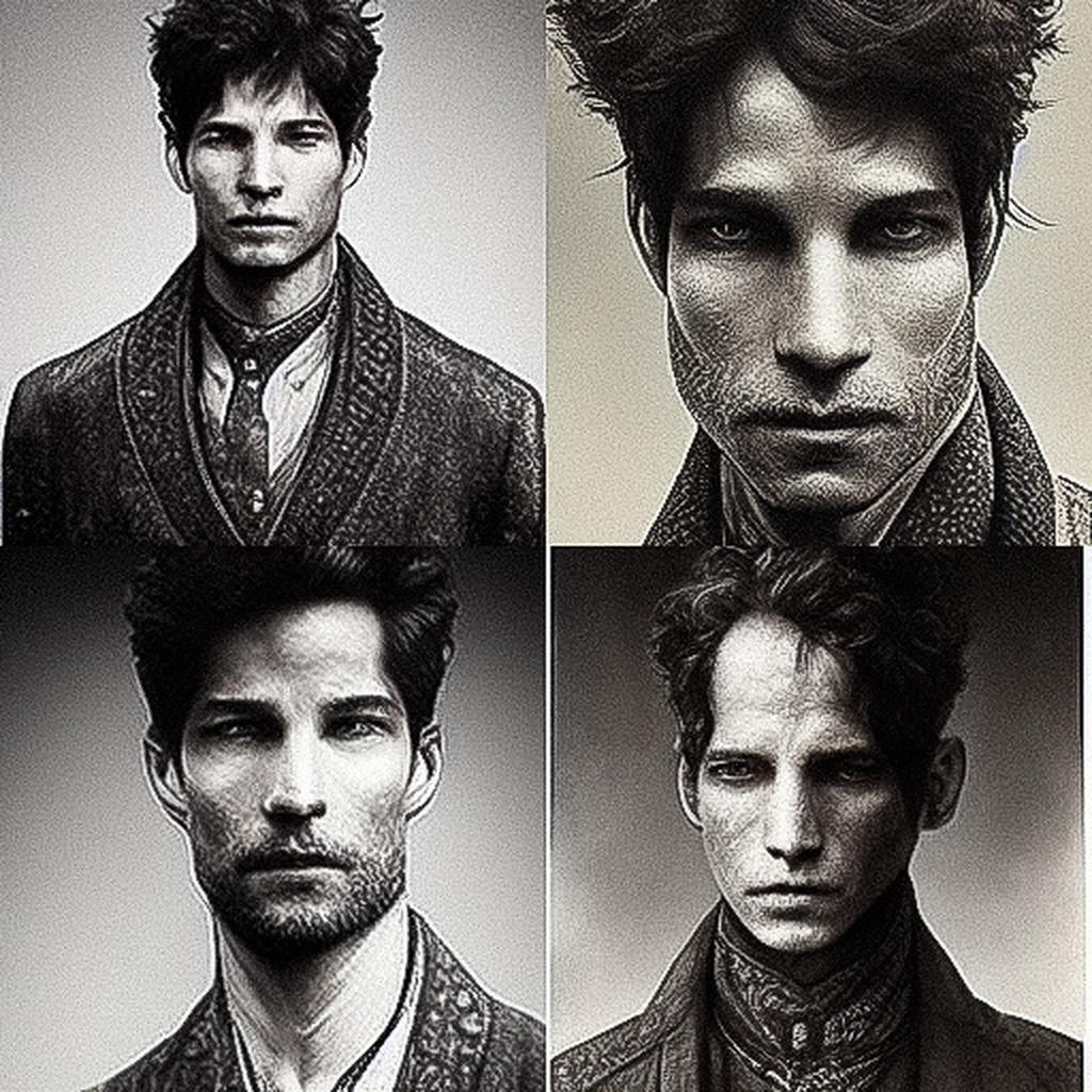 John Varvatos style, Midjourney V3, render 1 of 4
