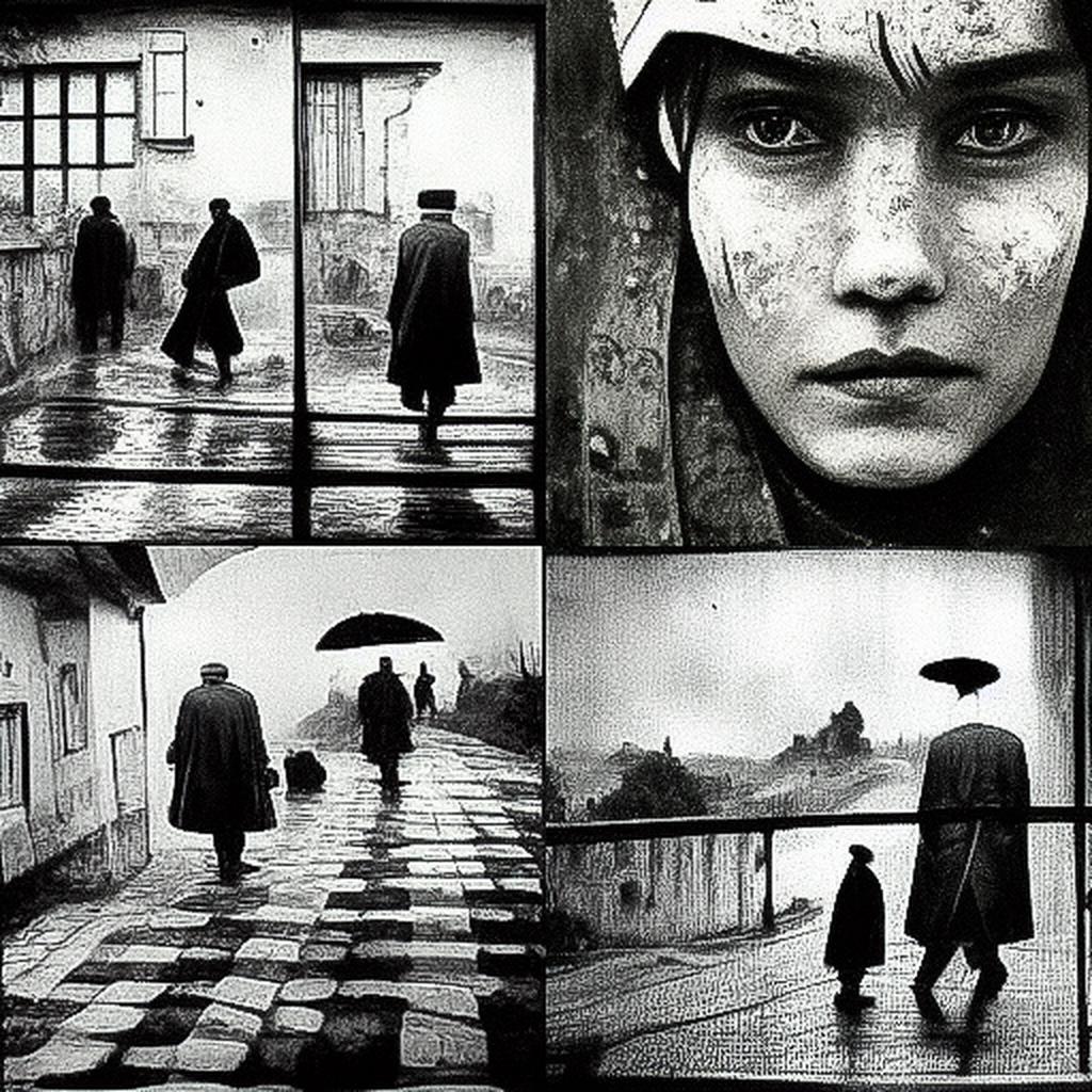 Josef Koudelka style, Midjourney V3, render 1 of 4