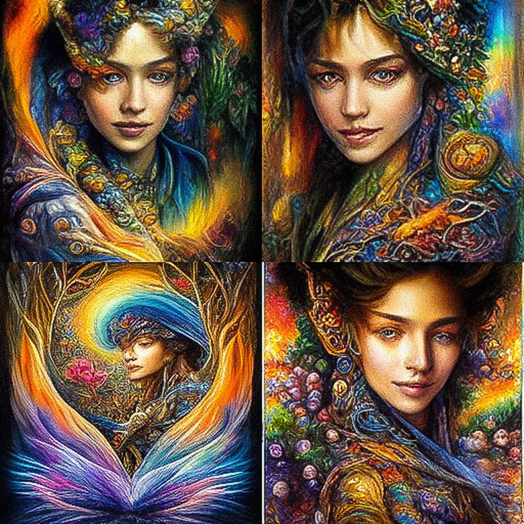 Josephine Wall style, Midjourney V3, render 1 of 4