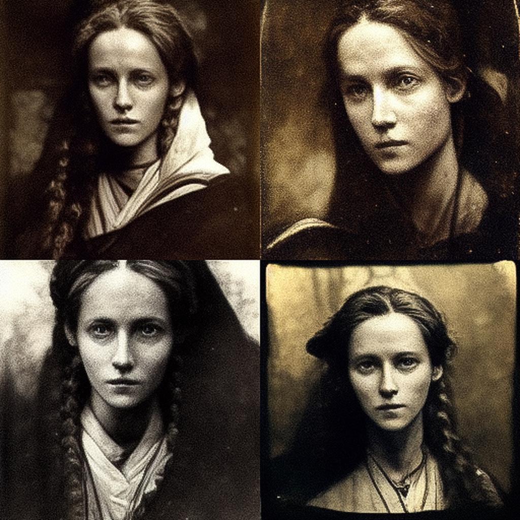 Julia Margaret Cameron style, Midjourney V3, render 1 of 4
