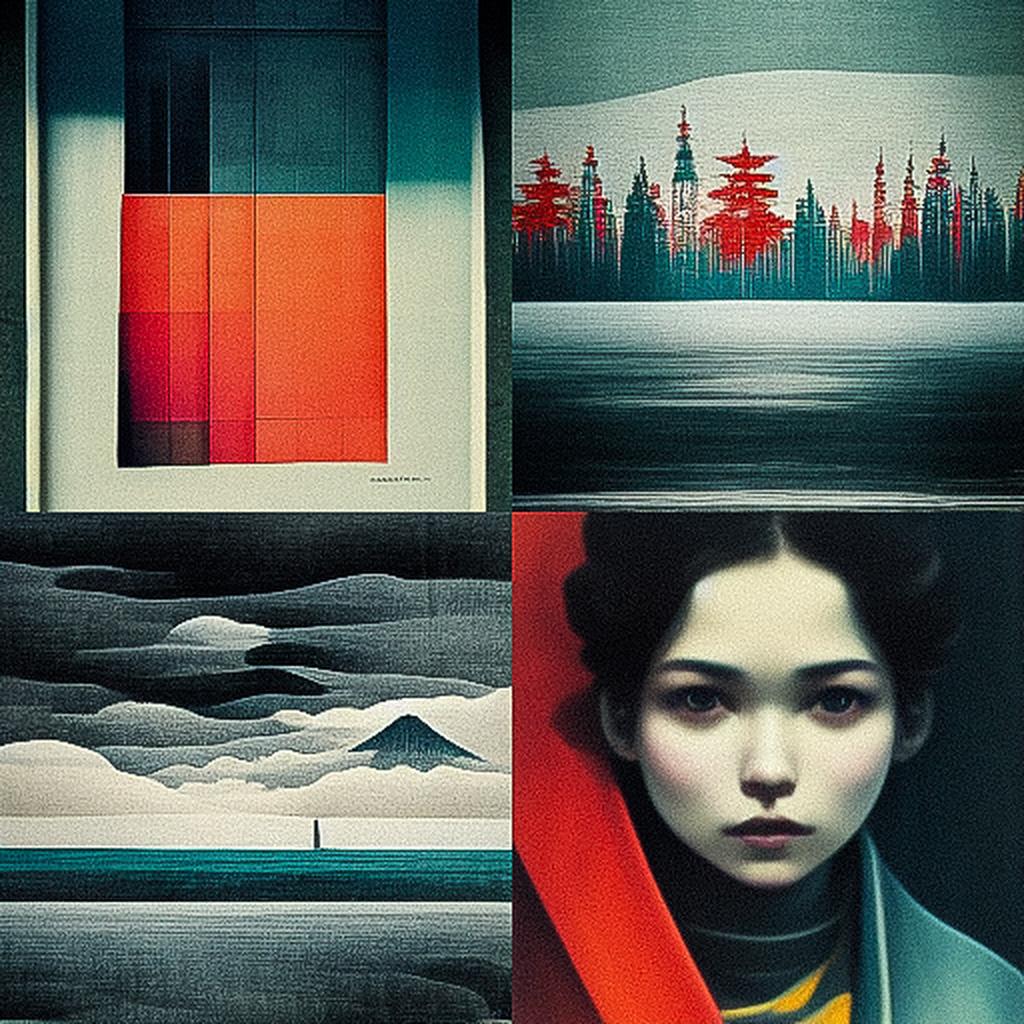 Junya Watanabe style, Midjourney V3, render 1 of 4