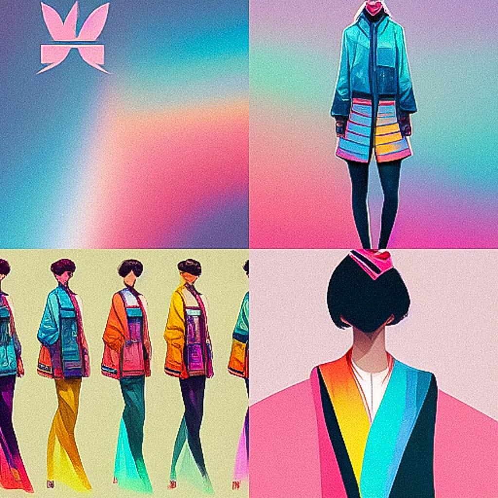 K-pop fashion style, Midjourney V3, render 1 of 4