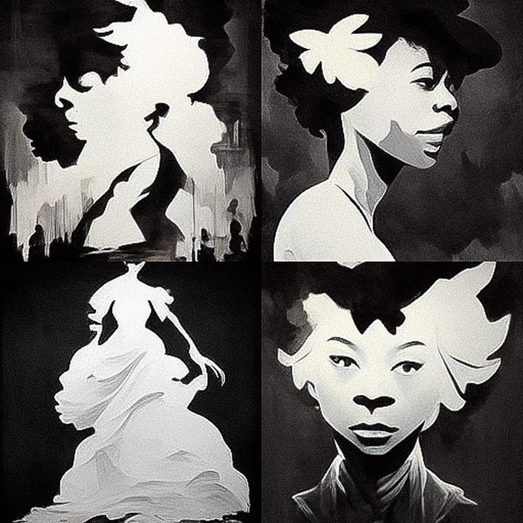 Kara Walker style, Midjourney V3, render 1 of 4