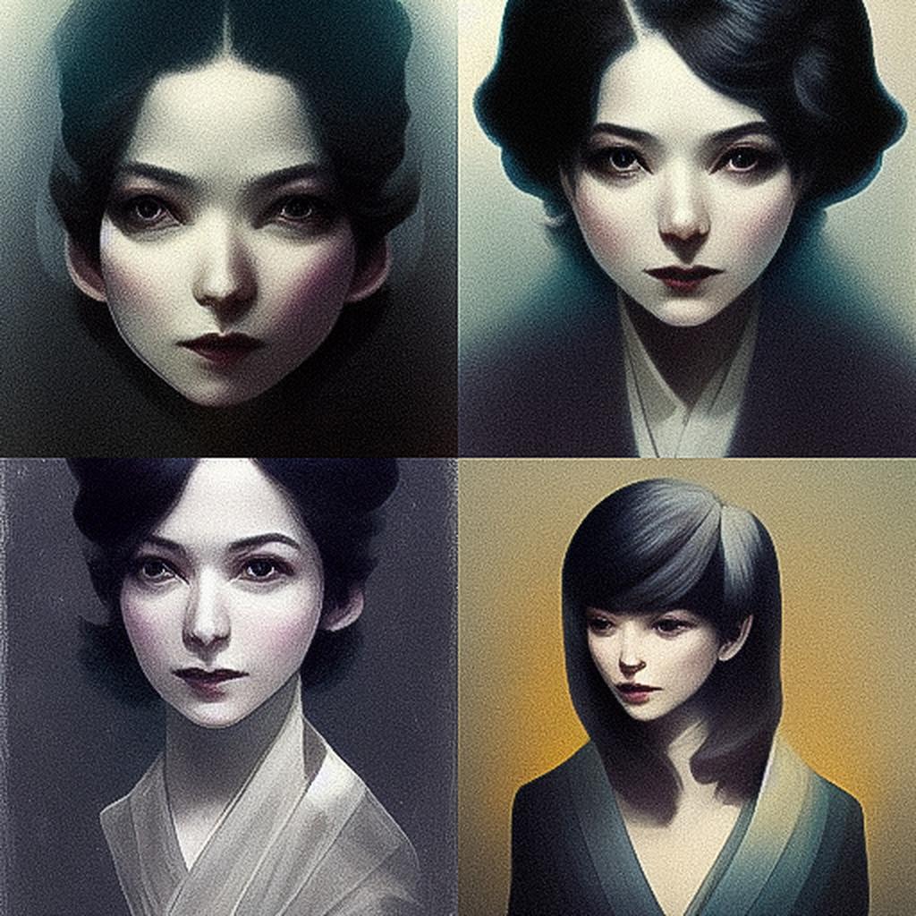 Kazuki Takamatsu style, Midjourney V3, render 1 of 4