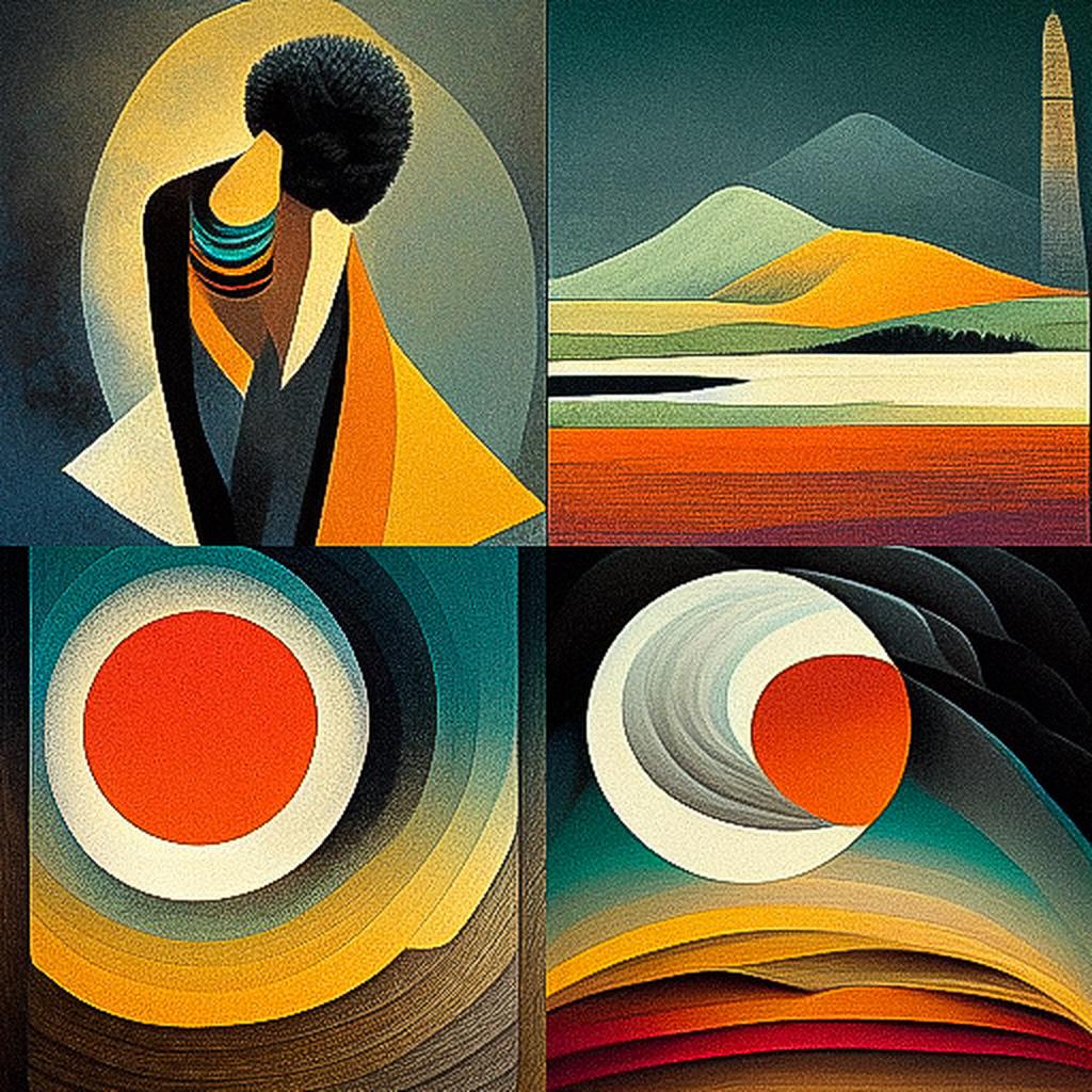 Keith Mallett style, Midjourney V3, render 1 of 4