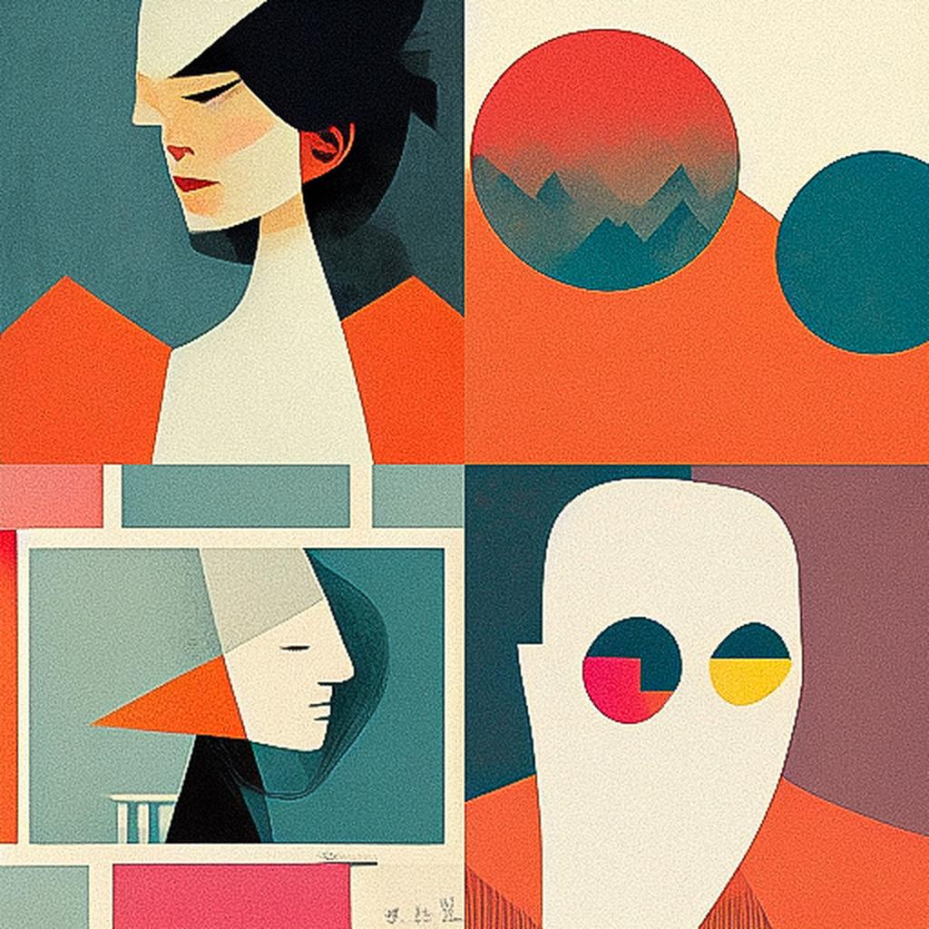 Keith Negley style, Midjourney V3, render 1 of 4