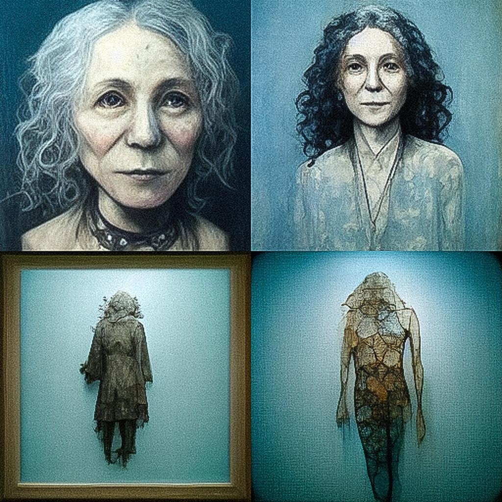 Kiki Smith style, Midjourney V3, render 1 of 4