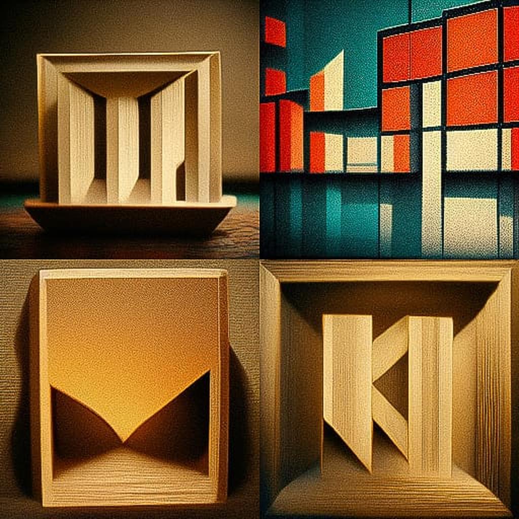 Kirigami style, Midjourney V3, render 1 of 4