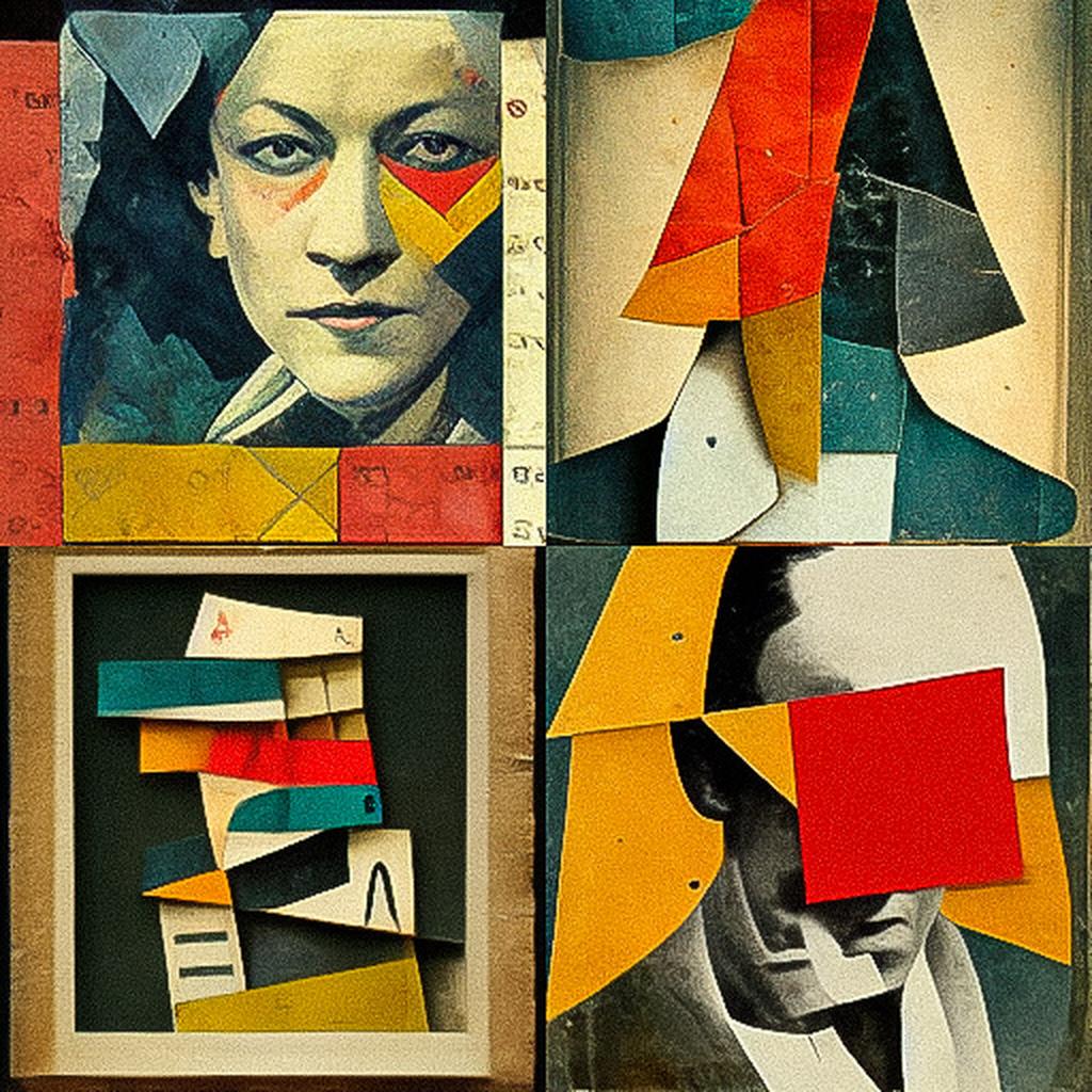 Kurt Schwitters style, Midjourney V3, render 1 of 4